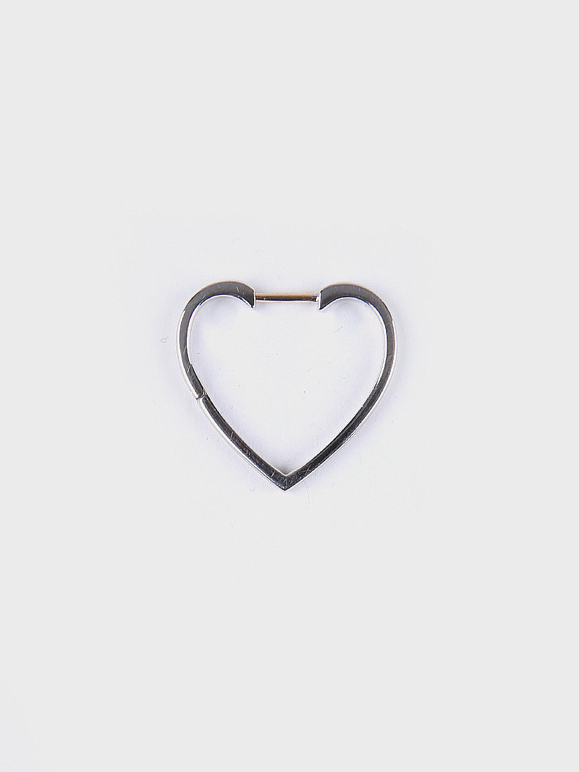 Hoop heart ピアス small / silver (片耳用) – H.P.FRANCE公式サイト