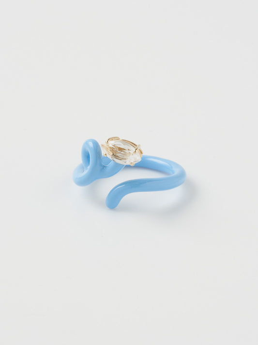 リング BABY VINE TENDRIL RING IN BABY BLUE