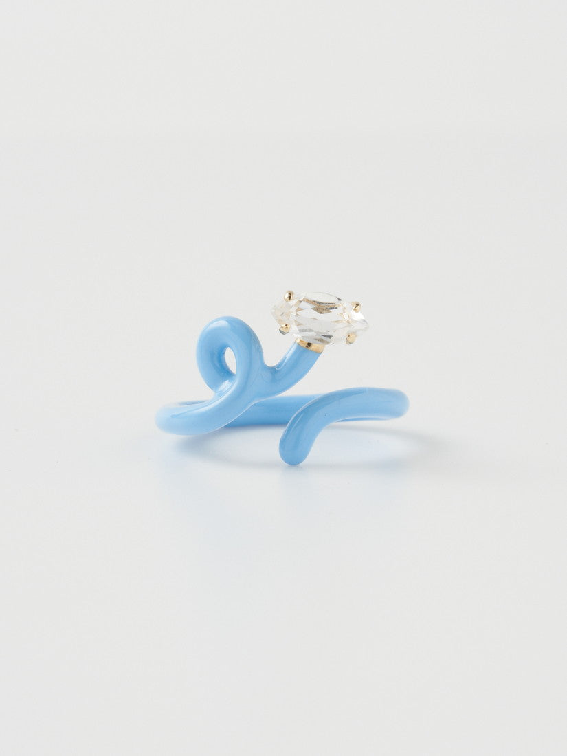 リング BABY VINE TENDRIL RING IN BABY BLUE