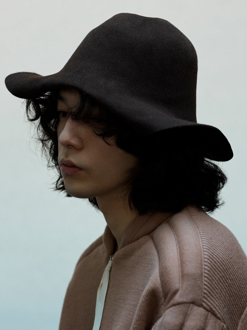 《KIJIMA TAKAYUKI》FELT FOLDED BRIM ハット