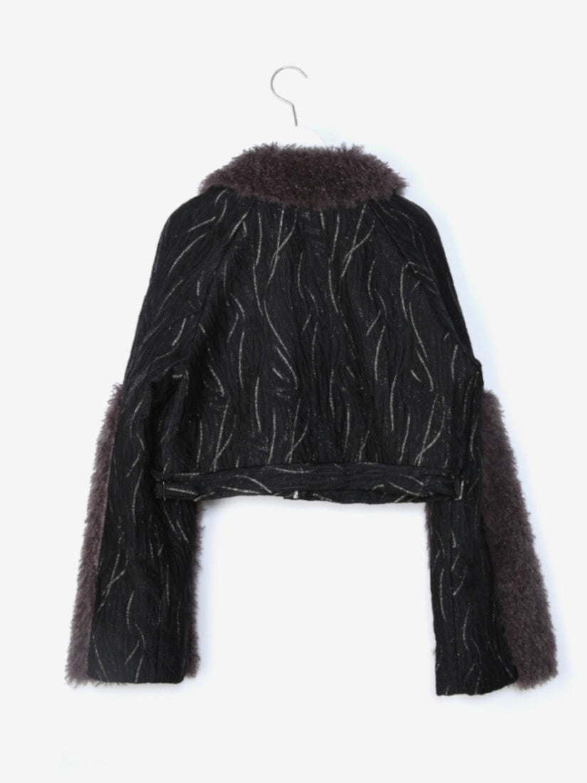 EBONY》Fur Jacquard ブルゾン – H.P.FRANCE公式サイト