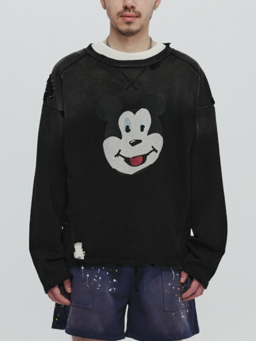 《PLATEAU STUDIO》Mickey vitage クルーネックニット