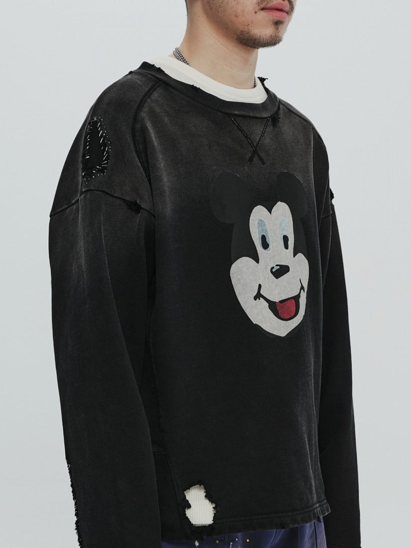 《PLATEAU STUDIO》Mickey vitage クルーネックニット