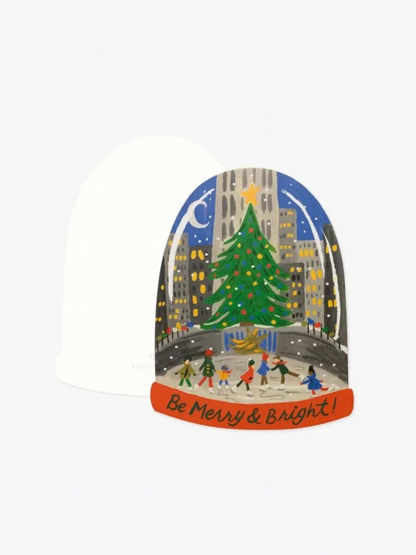 《RIFLE PAPER CO.》スケートクリスマスドーム クリスマスカード