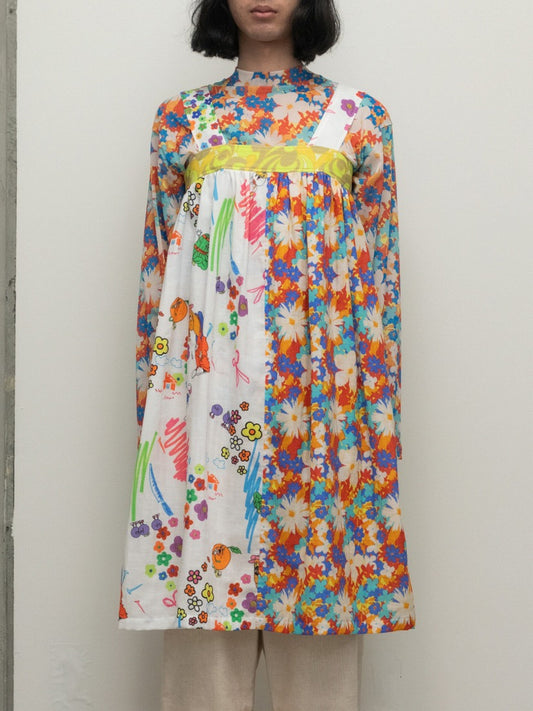 《WATARU TOMINAGA》Printed Gathered Dress