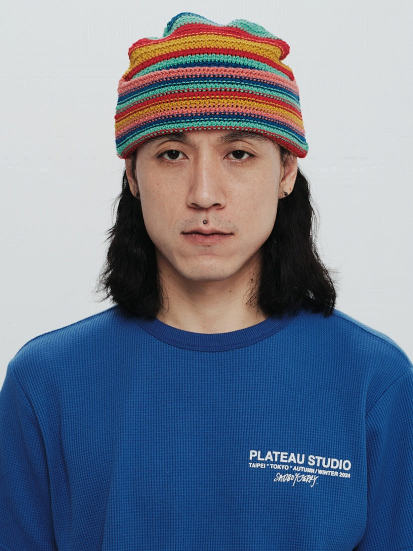 《PLATEAU STUDIO》Stripe ニット帽