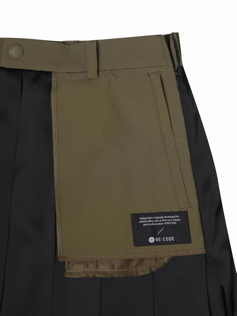 《RE CODE》Pocket patchwork pleats スカート