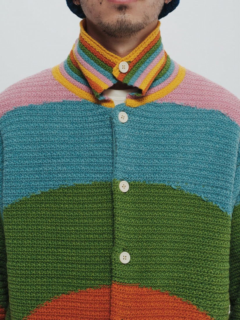 《PLATEAU STUDIO》Rainbow knit シャツ