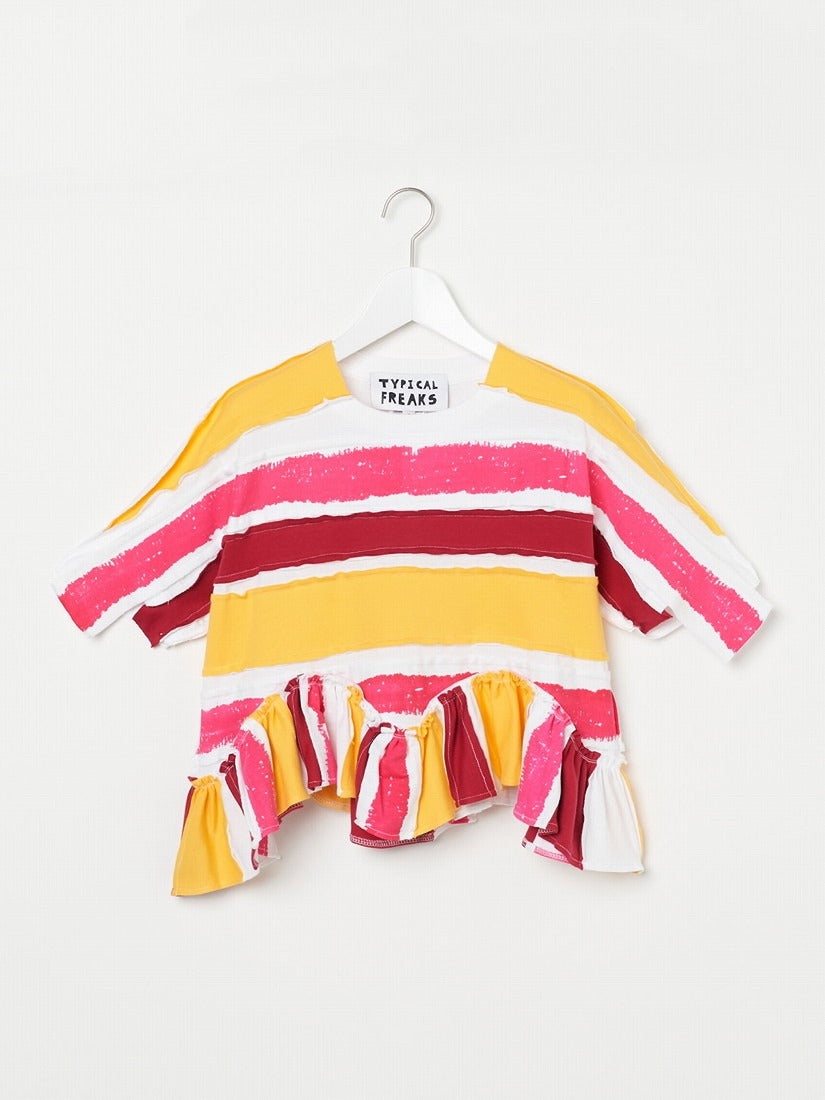 《TYPICAL FREAKS》Candy Stripe Crop トップス