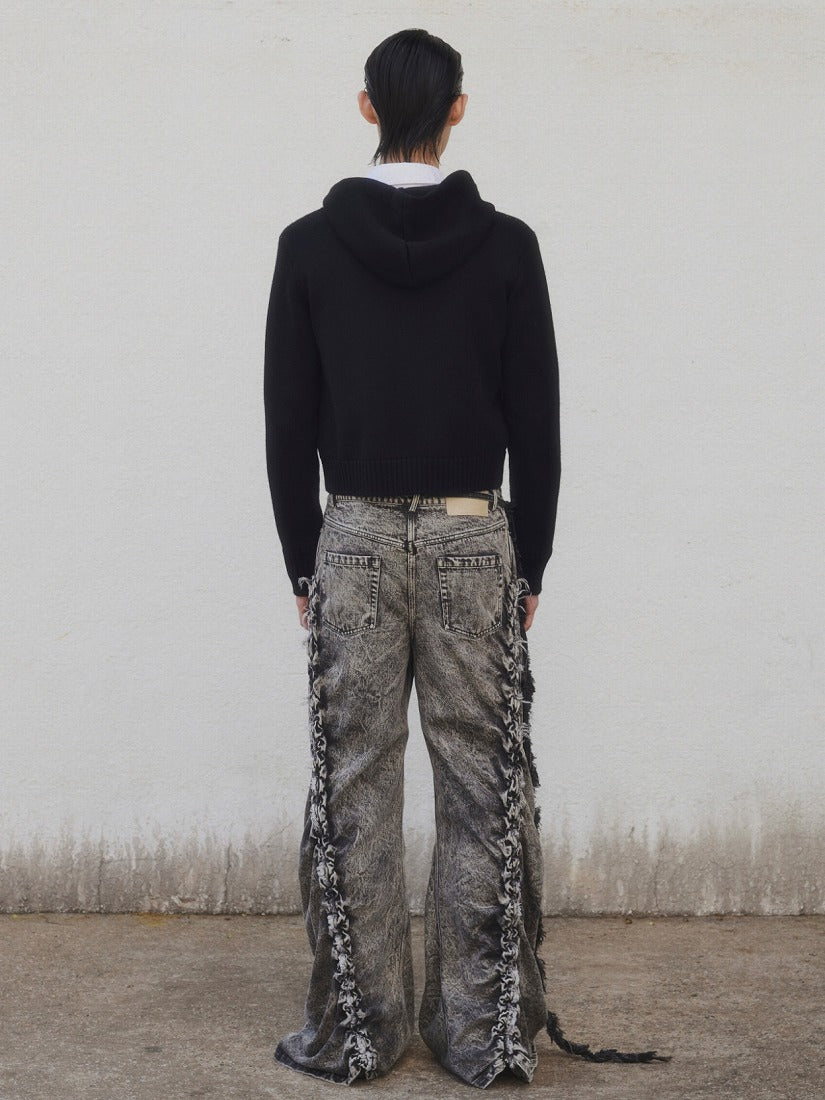 《PONDER.ER》GLIT KNITTED WOOL フーディ