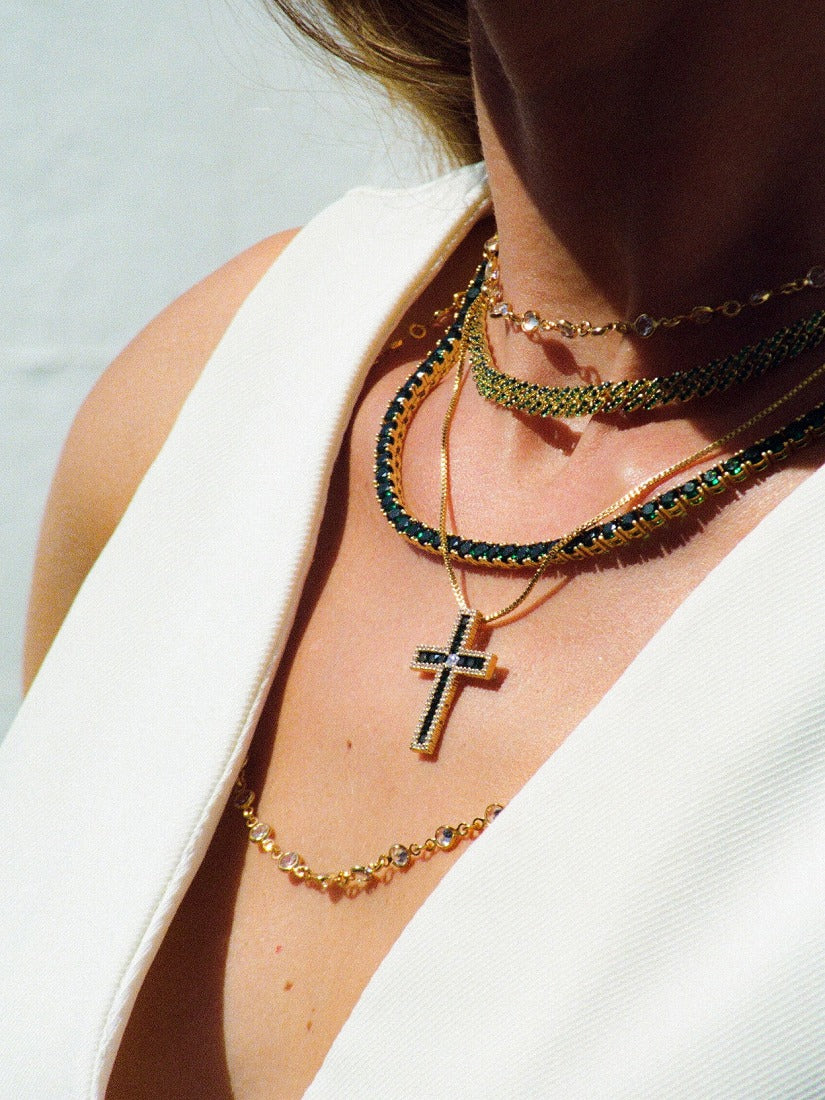 Crystal Haze Jewelry》Emerald Cross ネックレス – H.P.FRANCE公式サイト