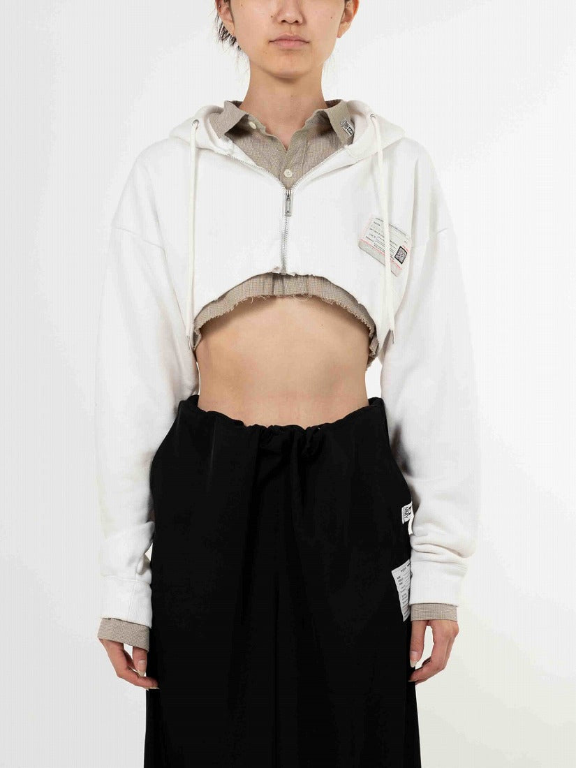 CROPPED LAYERED ZIP パーカー