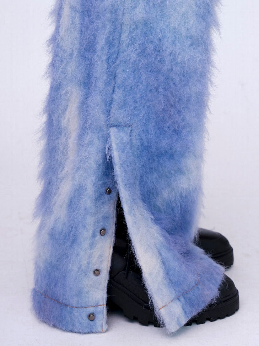 《KA WA KEY》"FLUFFY DENIM" DECONSTRUCTED バギーパンツ