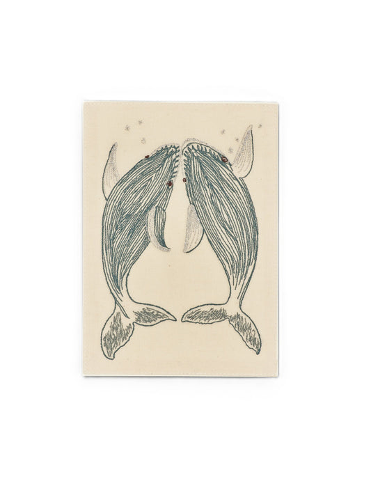 Coastal｜刺繍カード Humpback Whales