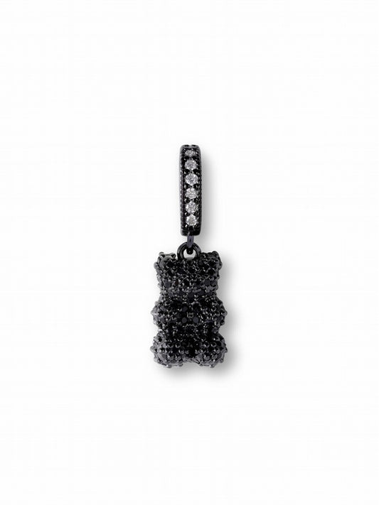 《Crystal Haze Jewelry》Black Hardware Nostalgia bear-Pave connector チャーム