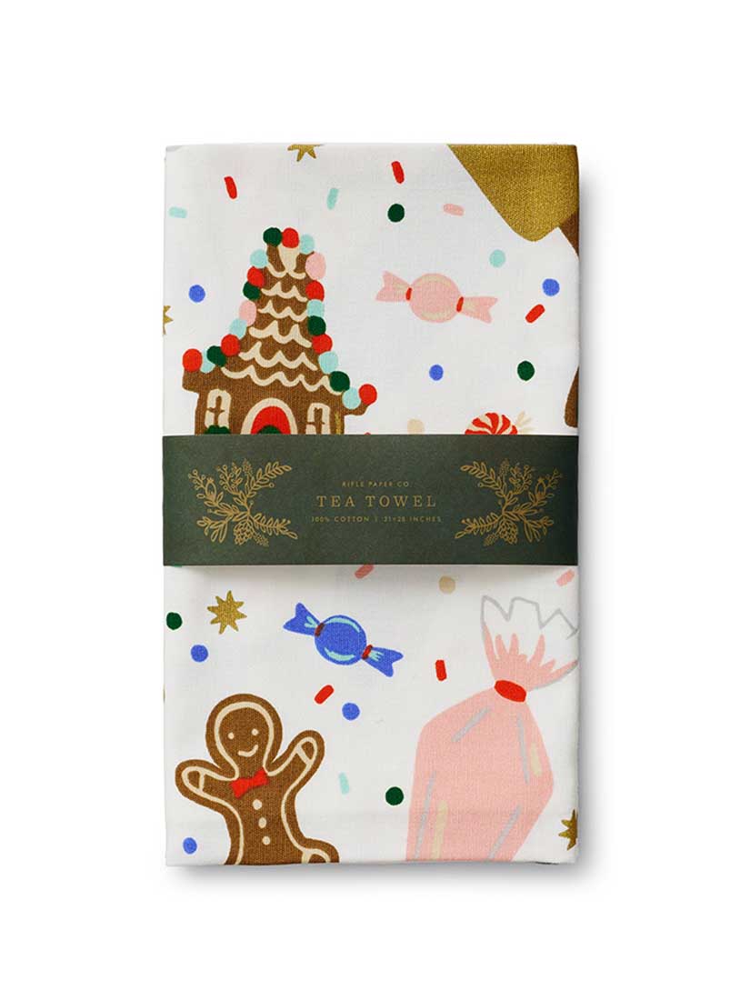 《RIFLE PAPER CO.》クリスマスクッキー・キッチンクロス