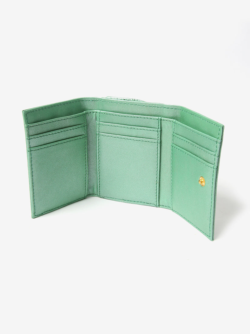 Metallic Green cat Wallet