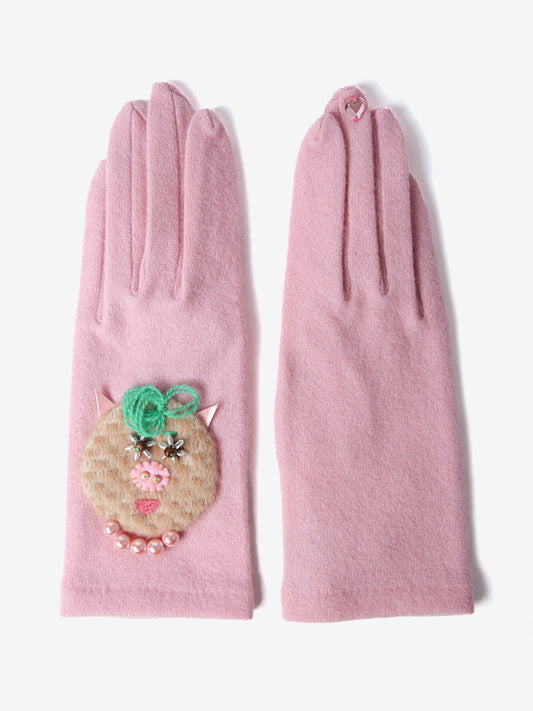 【限定カラー】《wool,cube,wool!》ブタグローブ Light Pink