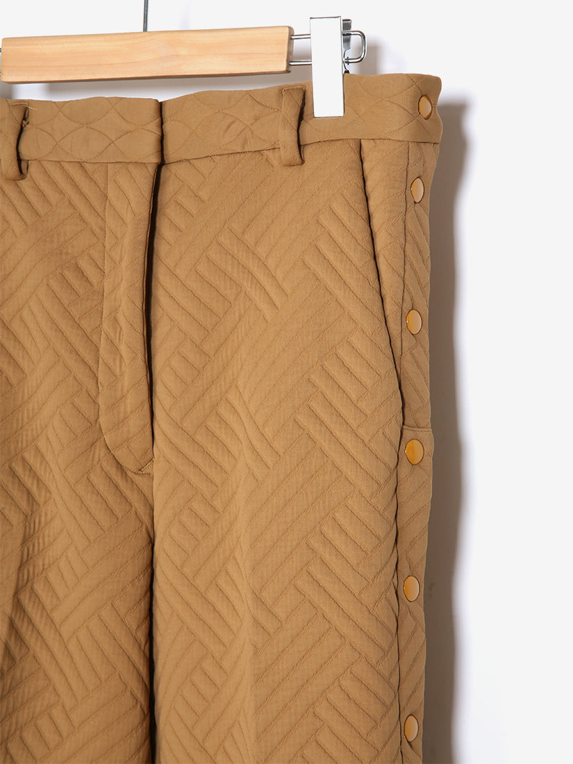 《77Circa》quilting silhouette changed warm up pants