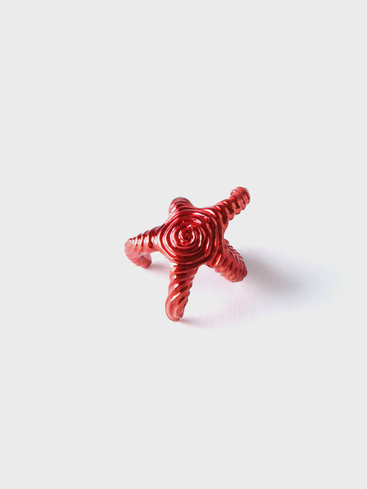starfish イヤーカフ red（片耳用/左耳）
