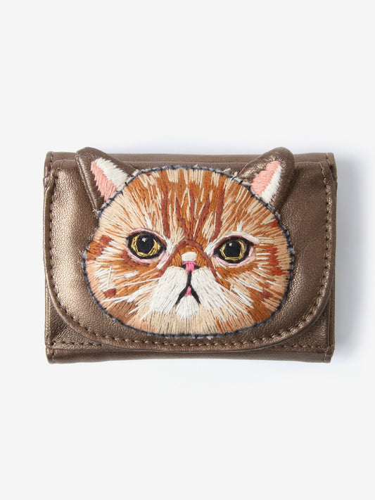 Red tabby cat wallet（Bronze）
