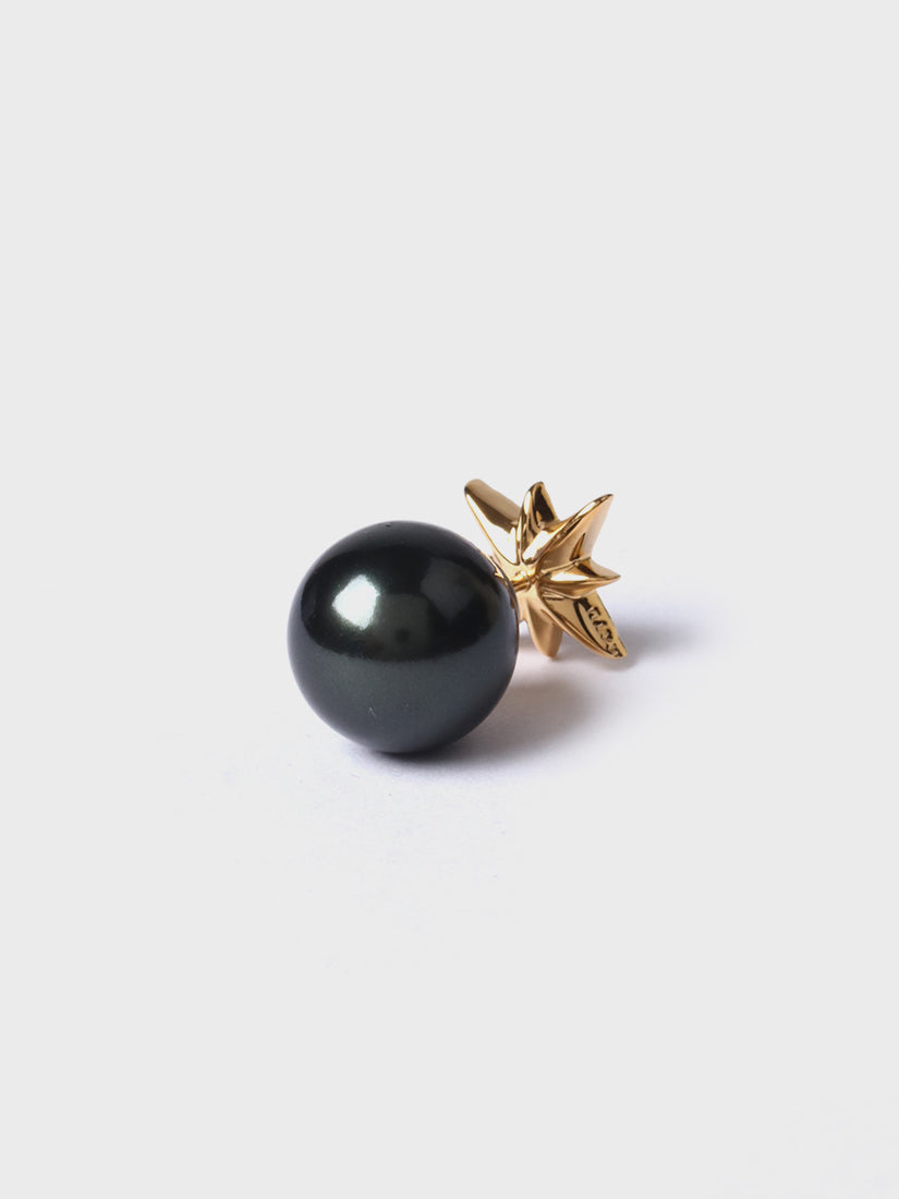little star pierce gold / cubic zirconia（片耳用）