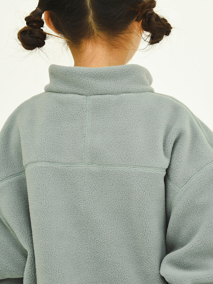 【キッズ】マイクロフリースHalf ZIP / green