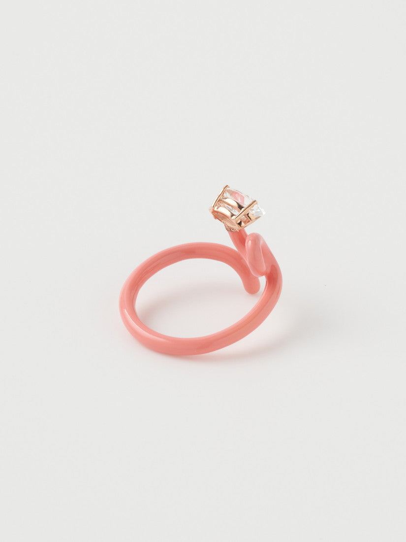 リング BABY VINE TENDRIL RING IN LIGHT PINK