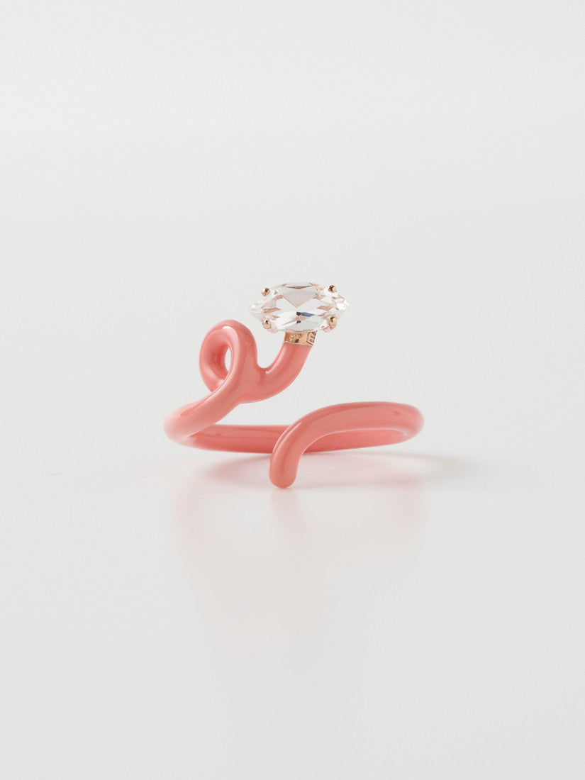 リング BABY VINE TENDRIL RING IN LIGHT PINK