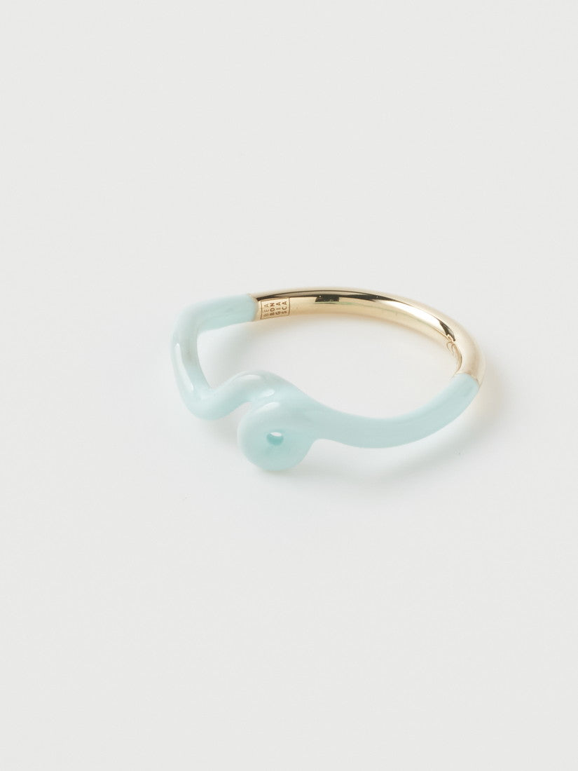 リング BLUE IRIS WAVE STACKING RING