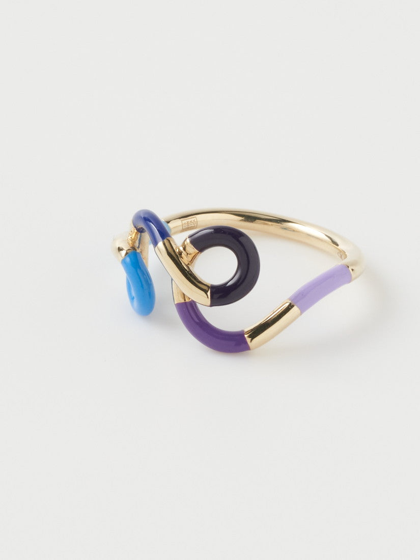 リング TETRADIC RING IN PURPLE BLUES