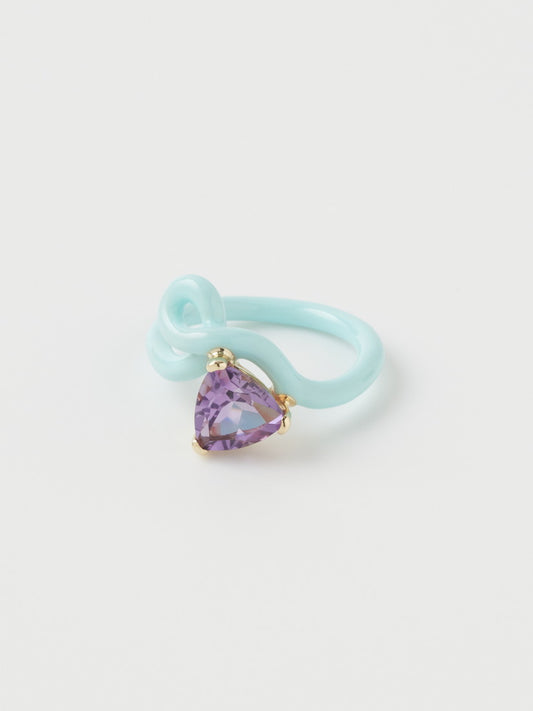 リング TRILLION VINE RING IN BLUE IRIS