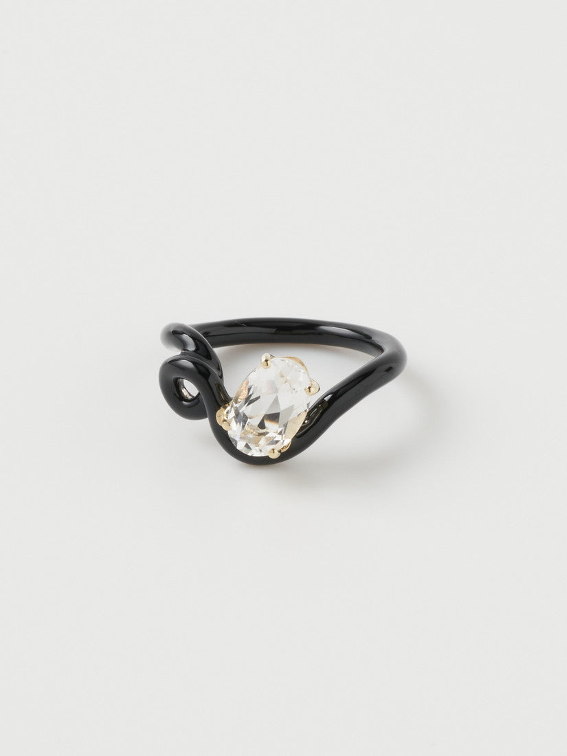 リング OVAL VINE RING IN BLACK