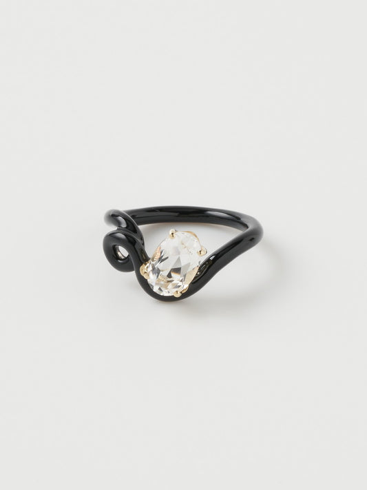 リング OVAL VINE RING IN BLACK