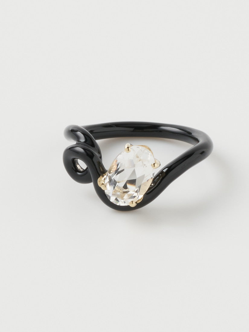 リング OVAL VINE RING IN BLACK