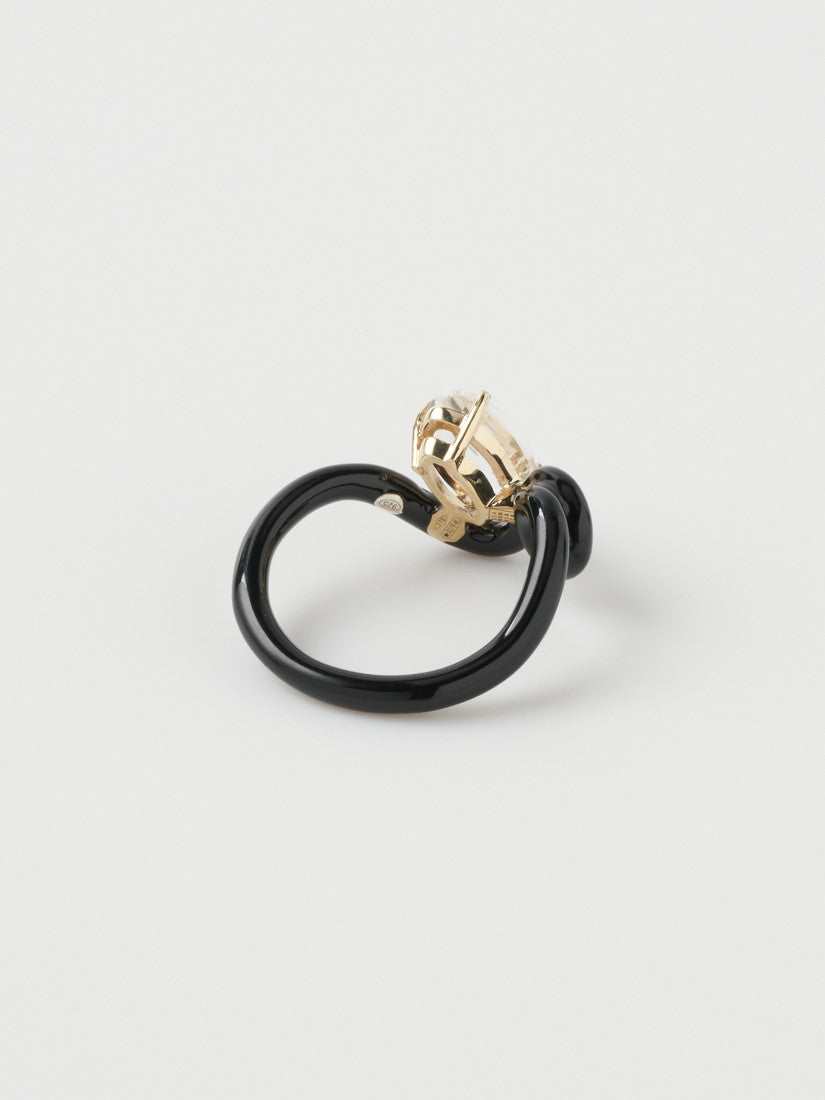 リング OVAL VINE RING IN BLACK