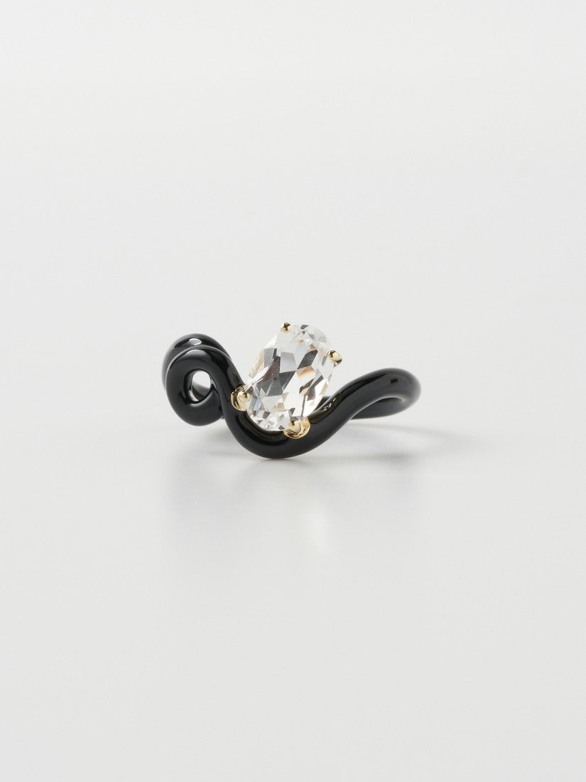 リング OVAL VINE RING IN BLACK