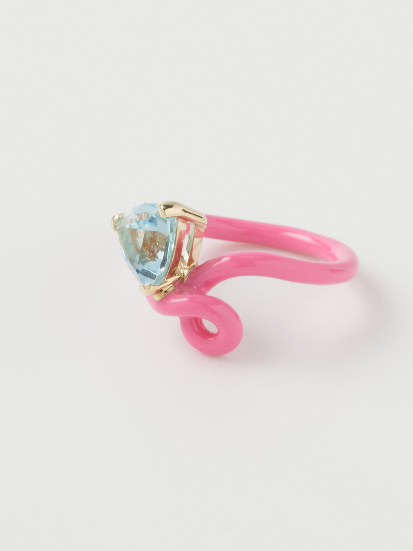 リング TRILLION VINE RING IN BUBBLEGUM PINK