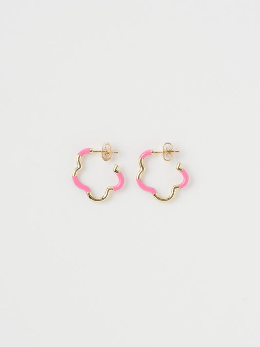 ピアス B MINI GOLD AND BUBBLEGUM PINK