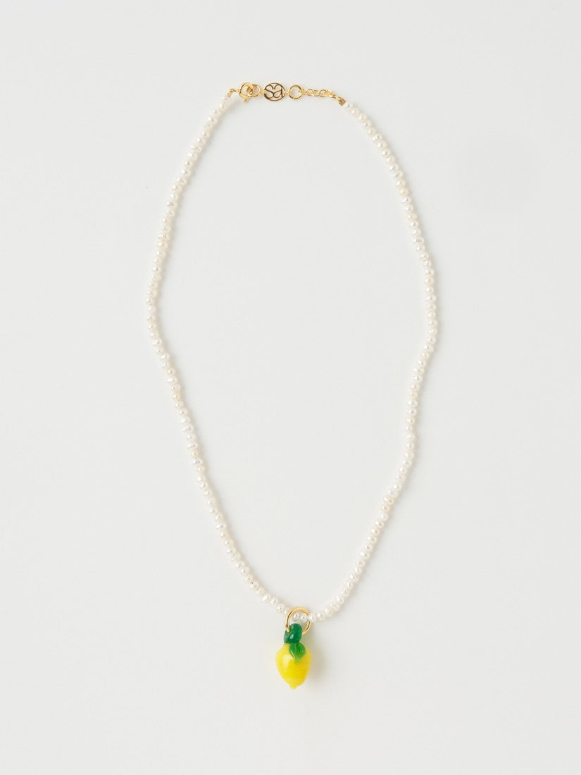 ネックレス　Lemon Glass & Pearl Chain