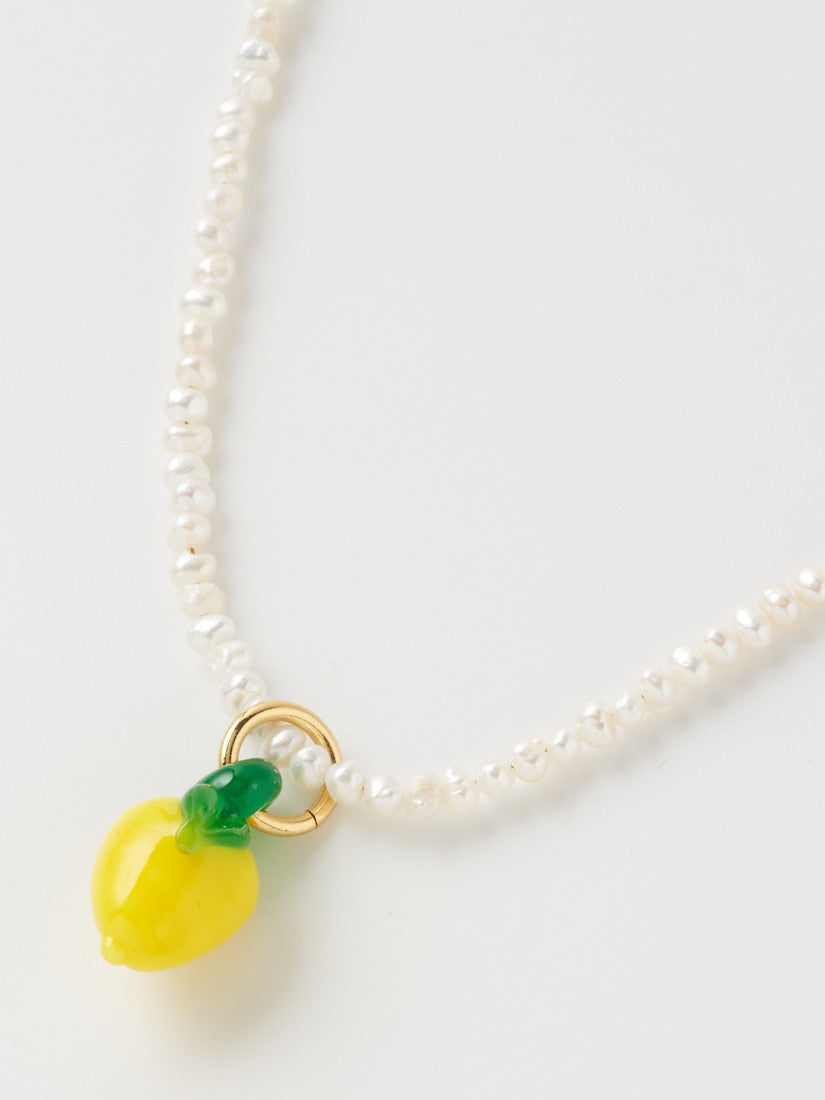 ネックレス　Lemon Glass & Pearl Chain