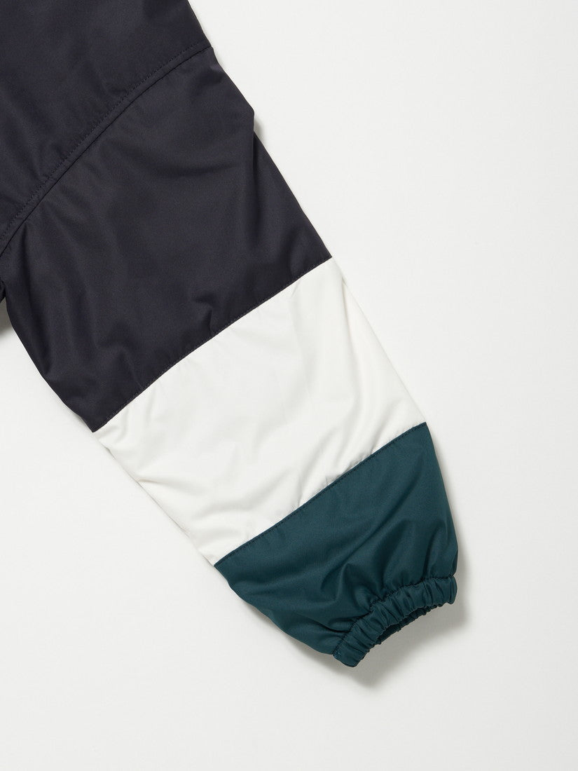 【タイムセール】【キッズ】カラーブロックブルゾン　navy×green