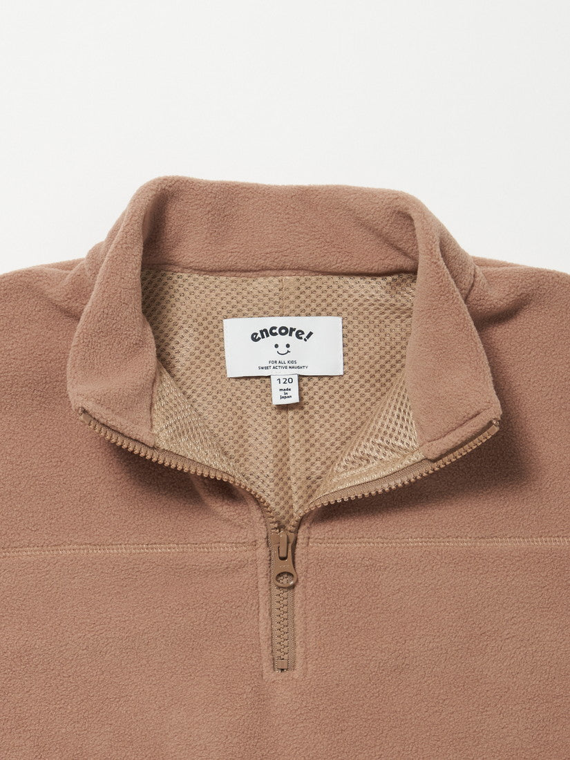 【キッズ】マイクロフリースHalf ZIP / camel