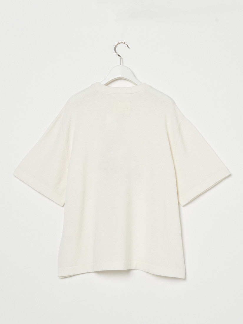 MERINO WOOL EMBROIDERED CORDERA Tシャツ