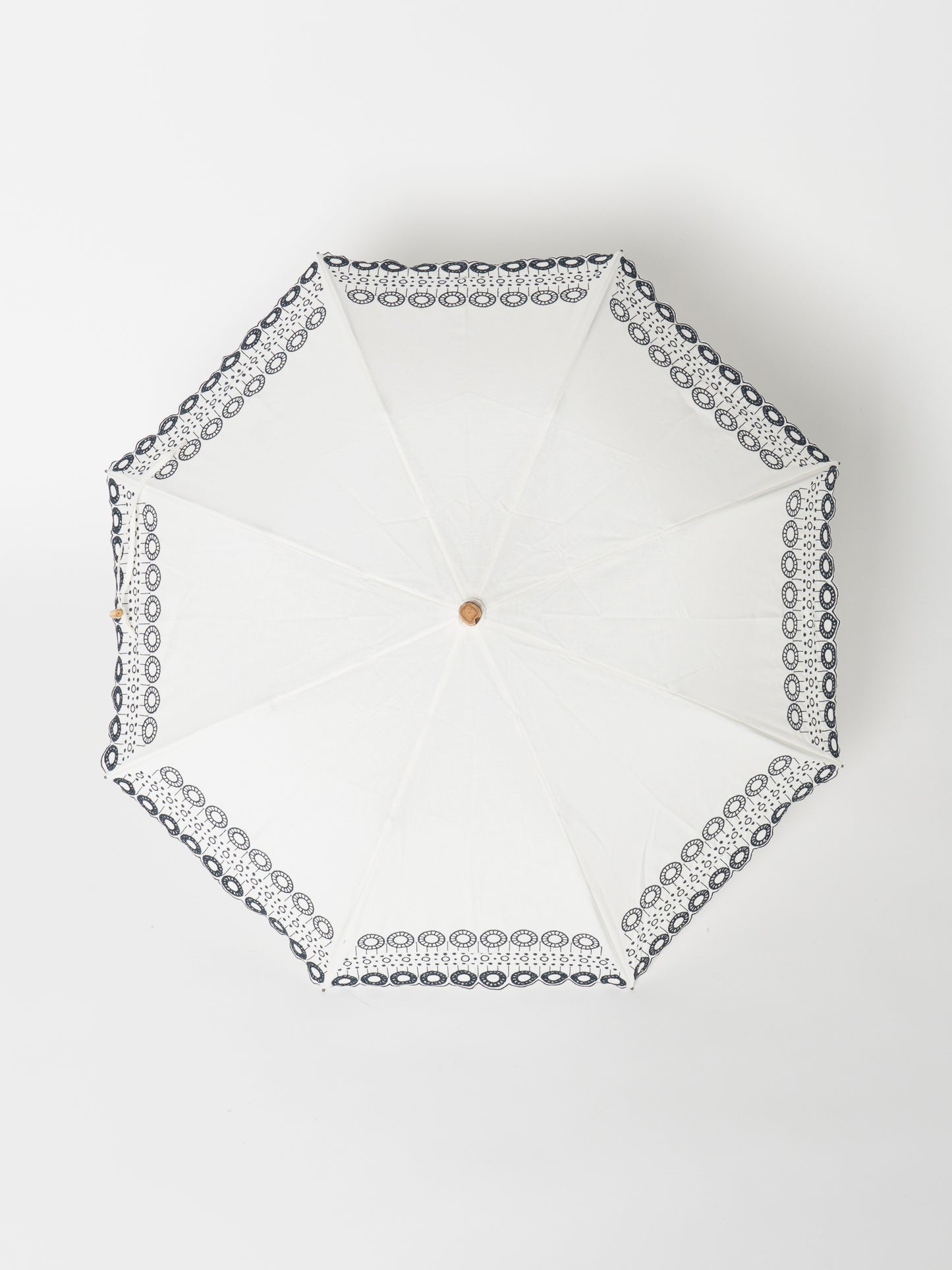 embroidery w bamboo 晴雨兼用折畳傘