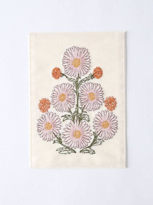 刺繍カード Daisy Bouquet