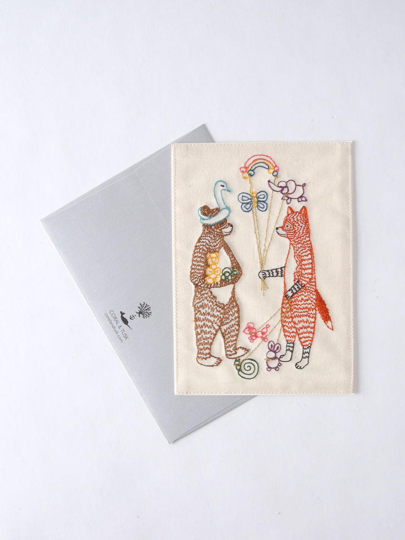 刺繍カード Balloon Animals