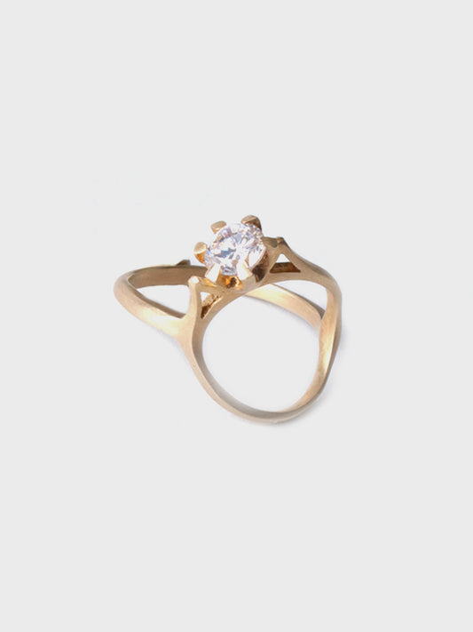 ring motif リング (cubic zirconia / gold)