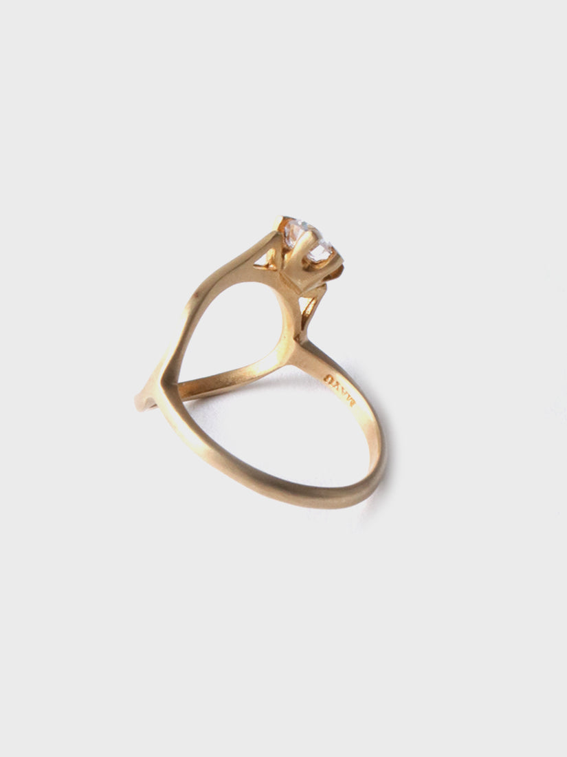 ring motif リング (cubic zirconia / gold)