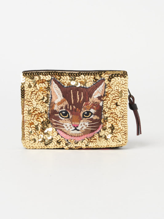 Antique cat wallet(Gold)